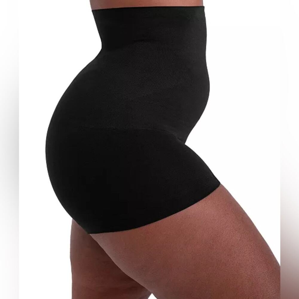 New SHAPERMINT Empetua All Day Every Day High-Waisted Shaper Boyshort XL BLACK